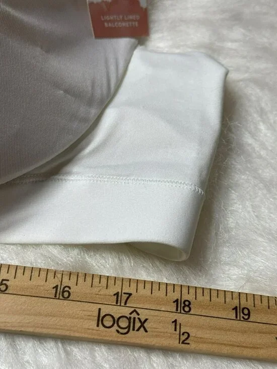 Cacique Lightly Lined Balconette 46D Bright White Hidden Underwire NWT - Picture 8 of 13